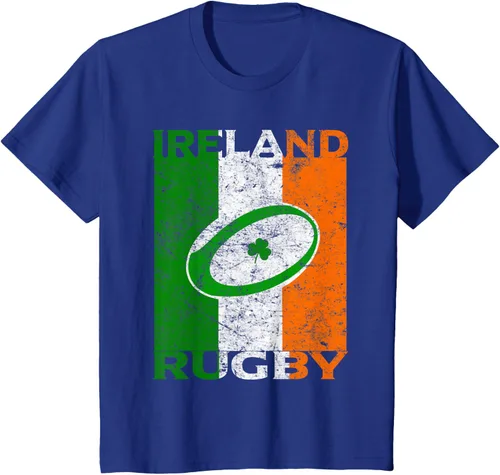 Vista 51 de Camiseta de rugby irlandés con la bandera de Irlanda, regalo vintage Negro