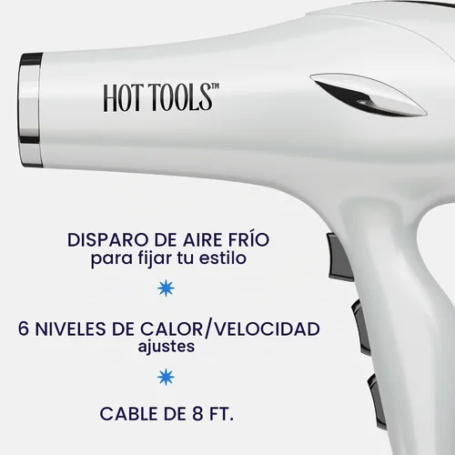Vista 3 de Hot Tools Pro Artist 2400 Turbo Ceramic + Ionic - Secador de pelo Secado rápido, ligero