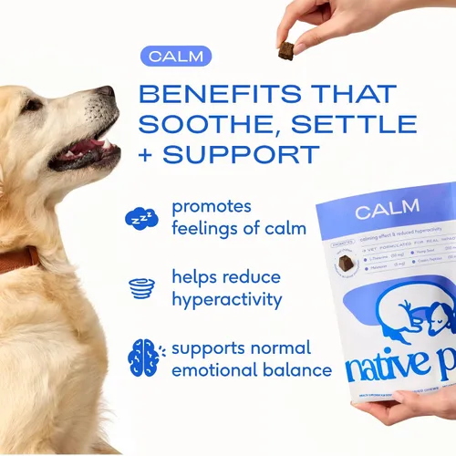 Vista 2 de Native Pet Aceite Omega para perros – Suplementos de aceite de pescado y masticables calmantes Golosinas para aliviar la ansiedad de perros 8
