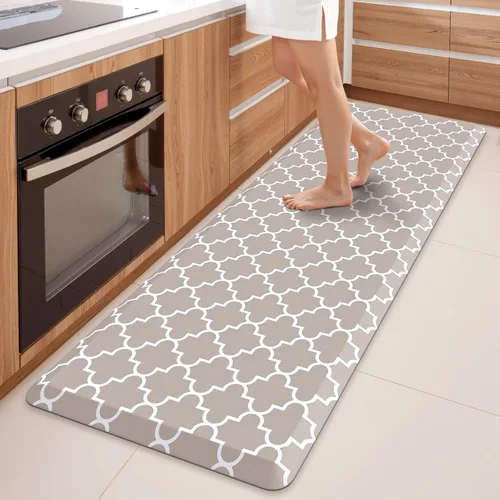 Vista 91 de WISELIFE Tapete de cocina acolchado antifatiga, 17.3 x 28 pulgadas, antideslizante, resistente, de PVC, ergonómico, impermeable, cómodo