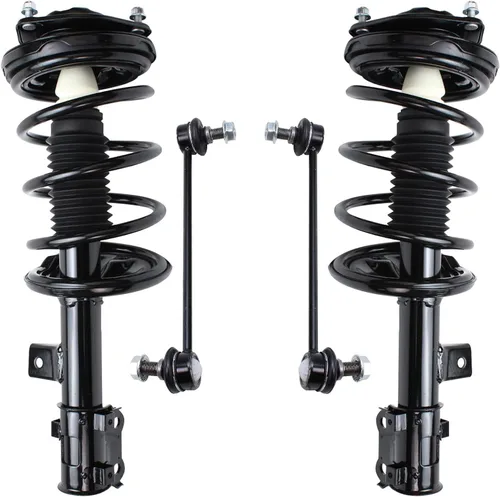 Vista 83 de Detroit Axle - Kit de 4 piezas RWD Puntales Delanteros Barras Estabilizadoras para Ford F-150 2021 2022 2023 2024, 2 Puntales con Resorte Helicoidal