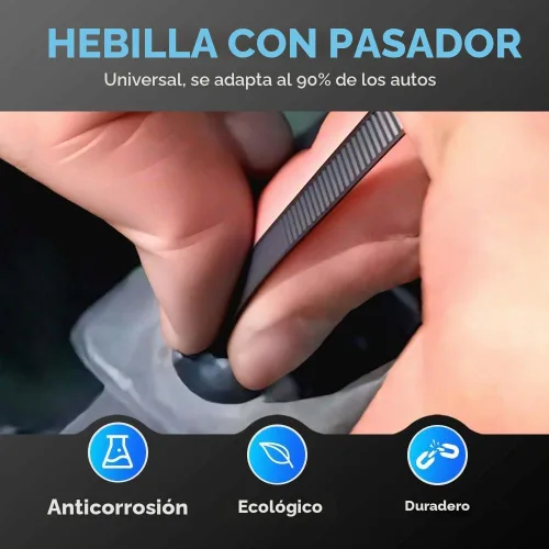 Vista 2 de Hebilla universal de nailon para ataduras de cables, resistentes, multiusos, gestión de cables de nailon autobloqueante, hebilla de plástico
