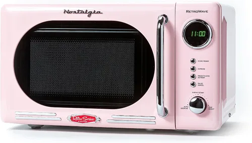 Vista 25 de Nostalgia Retro - Horno de microondas para encimera - Incluye 12 ajustes preprogramados y reloj digital - 0.9 pies cúbicos - 800 vatios - Amarillo
