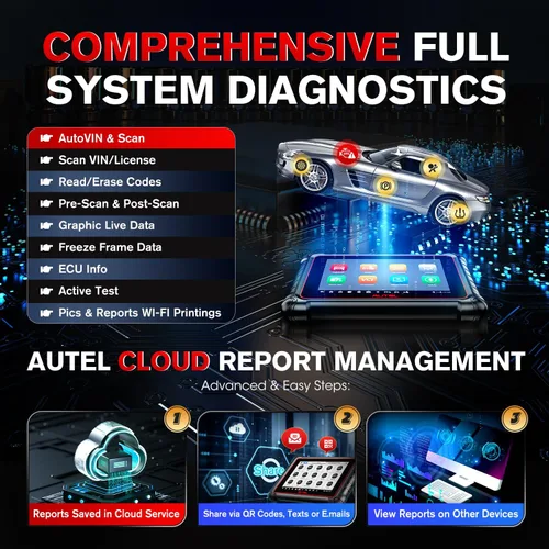 Vista 8 de Autel Scanner MaxiPRO MP900-BT Herramienta bidireccional de codificación ECU w/$60 MV108S DoIP & CAN FD, 2026 MP900BT Up of MP900 MK900BT MP808BT