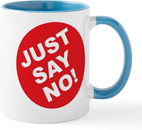 Vista 9 de CafePress Just Say No! Taza de café de cerámica de 11 oz (11.0 fl oz)