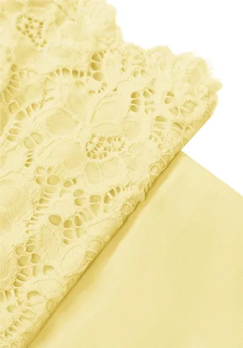 Vista 7 de Dressystar - Vestido de encaje para mujer, vestido asimétrico con vuelo y hombros descubiertos ideal para cóctel, dama de honor, fiesta formal