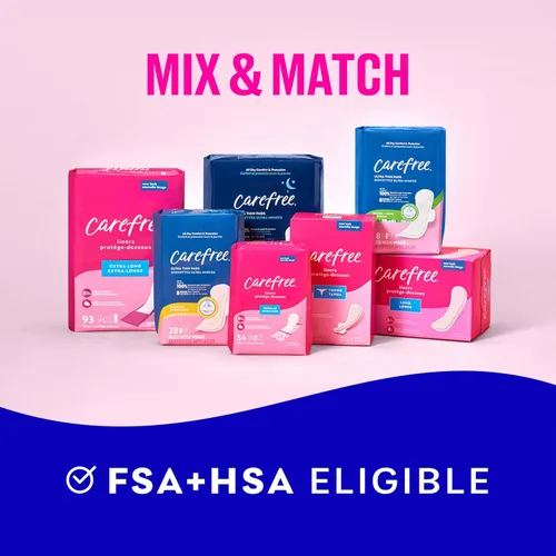 Vista 8 de Carefree Toallitas ultradelgadas para mujeres, toallitas regulares con alas, 28 unidades Toallitas Carefree, cuidado femenino, toallitas