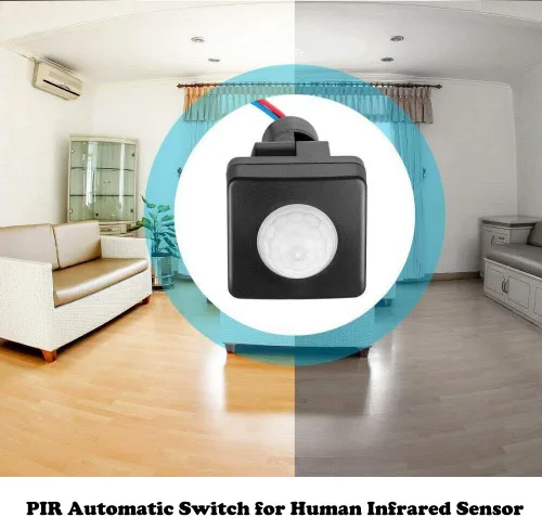 Vista 5 de KOOBOOK Sensor de movimiento infrarrojo del cuerpo PIR interruptor automático distancia de movimiento tiempo de retardo ajustable Light