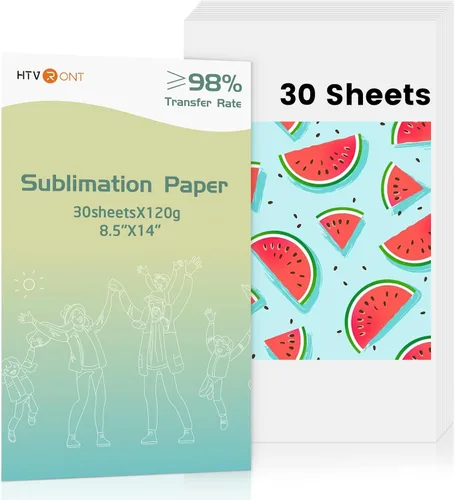 Vista 8 de HTVRONT Papel de sublimación de 8.5 x 11 pulgadas - 30 hojas de papel de transferencia de sublimación compatible con impresora de inyección