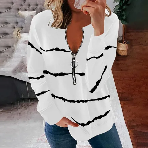 Vista 2 de RMXEi - Camiseta de manga larga con cuello redondo y hueco para mujer, estilo casual, color liso