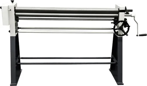 Vista 10 de KAKA INDUSTRIAL Máquina de rollo deslizante, 12 pulgadas de ancho de 22 Ga. (0.03 pulgadas) de capacidad de acero grueso, rodillo de chapa manual