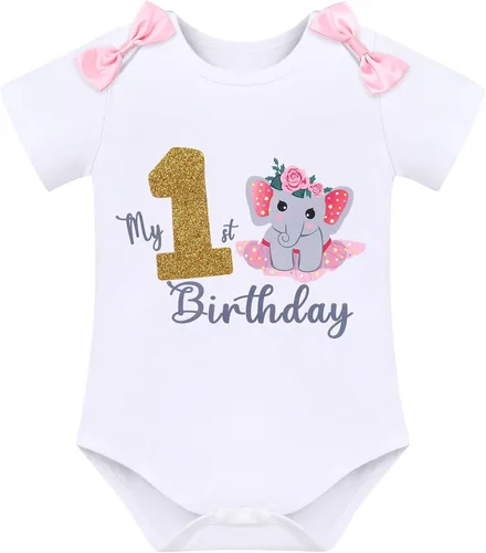 Vista 2 de IBAKOM Atuendos de cumpleaños para niñas, diadema, camiseta, falda tutú, suministros de decoración, sesión de fotos para fiesta, decoración sorpresa