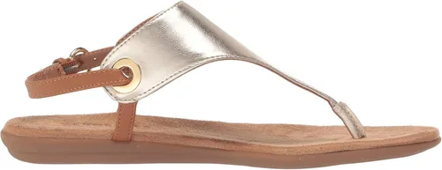 Vista 6 de Aerosoles Sandalia plana casual para mujer, Dorado Metálico