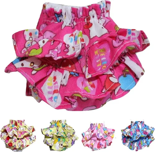 Vista 8 de Falda de pañal para perros pequeños, vestido sanitario para hembras (azul, S - cintura de 8 a 11 pulgadas)