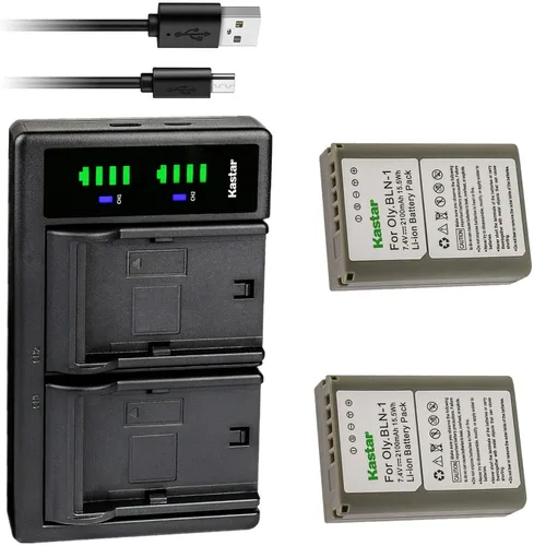 Vista 5 de Kastar Reemplazo del cargador de batería USB BLN-1 LTD2 completamente decodificado para batería Olympus BLN-1 BLN1, cargador BCN-1, M-D E-M1, OM-D