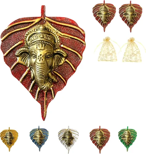 Vista 22 de LOVENSPIRE Ganesha Diwali - Decoración de hojas de metal para colgar en la pared para el hogar y la oficina, regalo de regreso de inauguración
