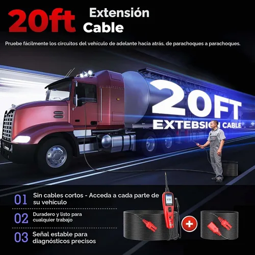 Vista 5 de Autel PowerScan - Probador de circuitos de coche de 12-24 V, sonda