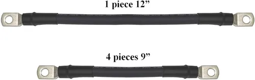 Vista 2 de Cables de batería para carrito de golf de calibre 1/0, compatible con EZGO TXT PDS Medalist de 36 V 36 voltios