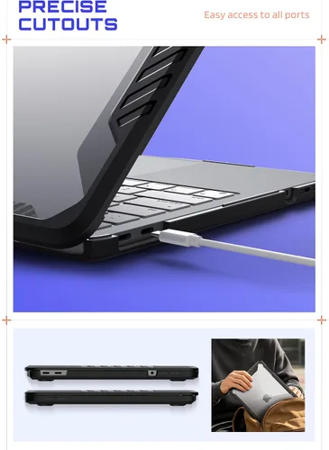 Vista 5 de SUPCASE Funda para MacBook Neo de 13 pulgadas 2026, modelo A3404 A18 Pro Negro