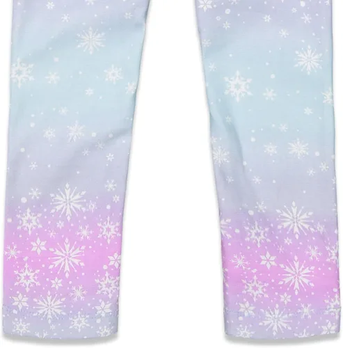 Vista 5 de Disney Frozen - Conjunto de sudadera con capucha con volantes y leggings de forro polar para niñas, tallas de niña pequeña a niña grande (2T - 10-12)