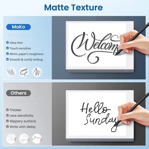 Vista 3 de MoKo Paquete de 2 protectores de pantalla de papel compatibles con Remarkable 2 (2020), película mate antirreflejos que se adapta a Notable 2 2020