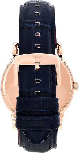 Vista 3 de Emporio Armani Reloj de cuero de tres manecillas para hombre
