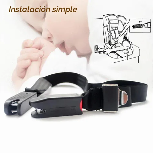 Vista 4 de Almohadillas de correa compatibles con 1 pieza universal ISOFIX Kids Seat Car Fixing Straps Covers with Latch Interface Accesorio Cover Set (negro)