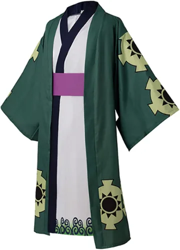 Vista 2 de Disfraz de Roronoa para hombre disfraz de anime Wano kimono chaqueta de Halloween