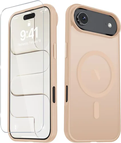 Vista 169 de Funda para Google Pixel 10 Pro XL, cubierta magnética mate, color negro Fit for MagSafe, Screen Protector included, Shockproof Military Grade
