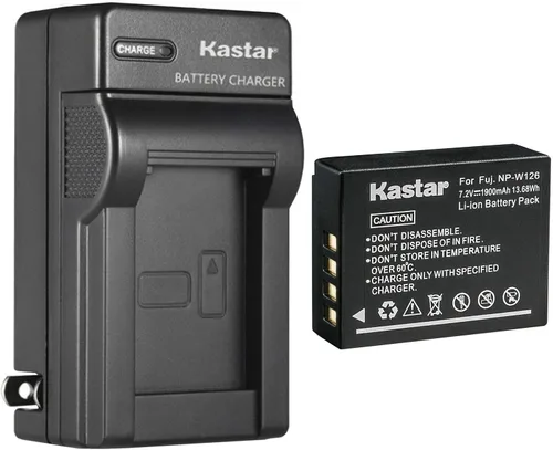 Vista 8 de Kastar Reemplazo del cargador de batería de pared de CA para Fujifilm NP-W126, NP-W126s, cargador Fuji BC-W126, Fujifilm X-H1, X-M1, X-S10, X-T1
