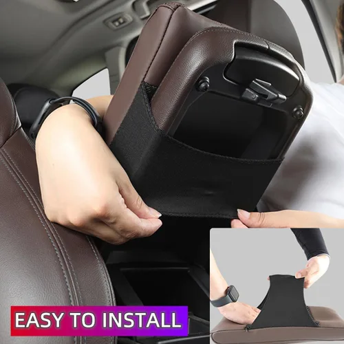 Vista 4 de Funda para reposabrazos de consola de coche mejorada con bolsillo de almacenamiento, cojín de reposabrazos de coche de espuma viscoelástica cómoda