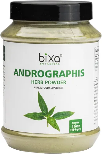 Vista 7 de bixa BOTANICAL Andrographis Polvo 7.05 oz 7 OZ Andrographis Paniculata Hierba amarga Kalmegh Suplemento herbario tónico natural para hígado