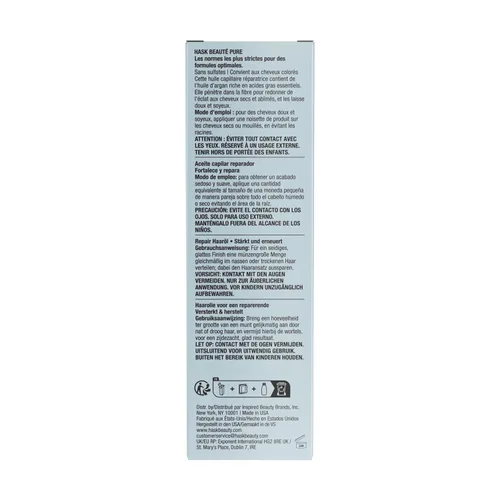 Vista 8 de HASK Repair - Juego de champú y acondicionador de aceite de argán + aceite de brillo, 2 viales