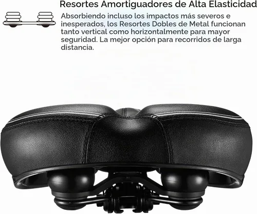Vista 5 de DAWAY C30 Asiento de Bicicleta Cómodo de Gran Tamaño - Compatible con Peloton, Ejercicio, Bicicletas de Montaña o Carretera, Reemplazo de Sillín