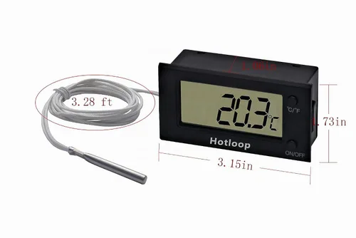 Vista 3 de Termómetro Digital de Horno Hotloop Resistente al Calor hasta 572°F/300°C, LCD