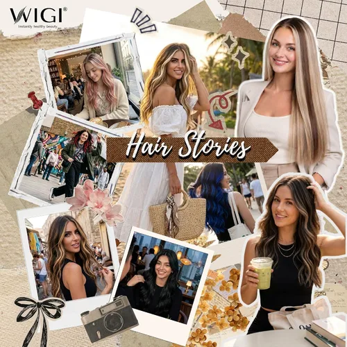 Vista 8 de WIGI 3 clips de cabello humano con reflejos, champán de 24 pulgadas #18A/60 Champaign Highlight