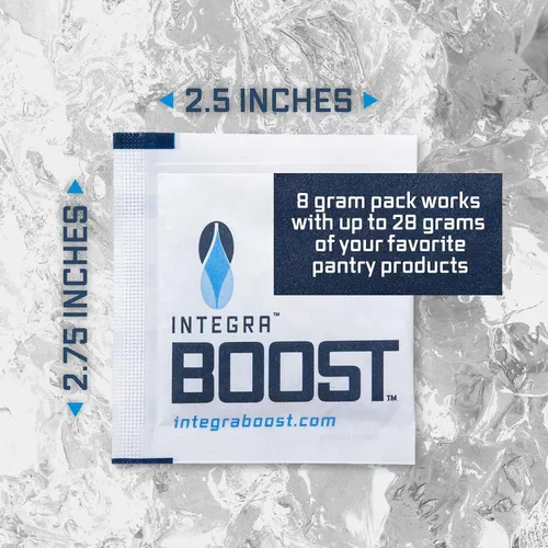 Vista 4 de Integra Boost - 55% de nivel de HR - Tamaño de 0.28 oz - Paquete de control de humedad bidireccional con tarjetas indicadoras de repuesto