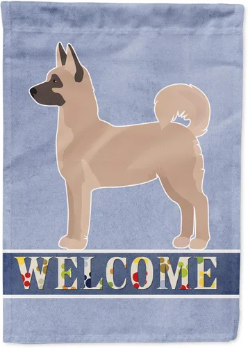 Vista 119 de Caroline's Treasures CK3704GF Bandera de jardín de bienvenida de Akita Shepherd Black and Tan - Bandera decorativa para patio exterior, patio