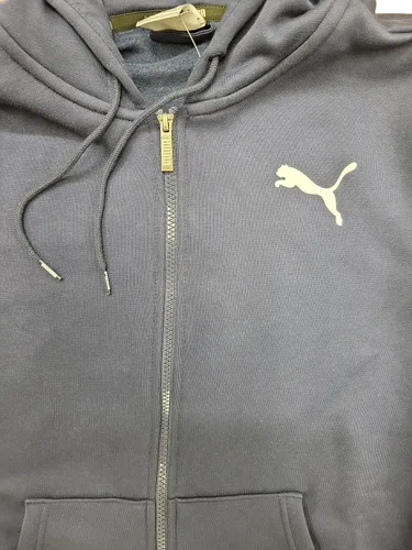 Vista 2 de PUMA - Sudadera con capucha Ess Fz Fl Us para hombre NegroBlanco