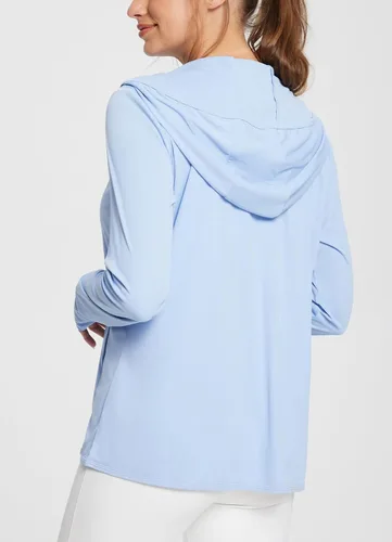 Vista 2 de BALEAF Chaqueta UPF 50+ para mujer, ligera, con capucha, manga larga, para correr, senderismo, ropa al aire libre