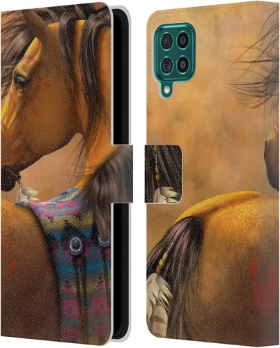 Vista 126 de Head Case Designs Officially Licensed Laurie Prindle A Morgan Christmas Western Stallion Leather Wallet Case Compatible with Samsung Galaxy A07 4G