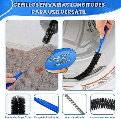 Vista 4 de PetOde Kit de limpiador de ventilación para secadora, accesorio para Azul