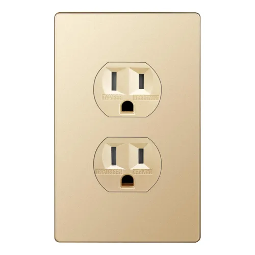 Vista 32 de ENERLITES Receptáculo dúplex, tomas de pared eléctricas resistentes a manipulaciones, grado comercial, 15A 125V, autoconectado, 2 polos, 3 cables