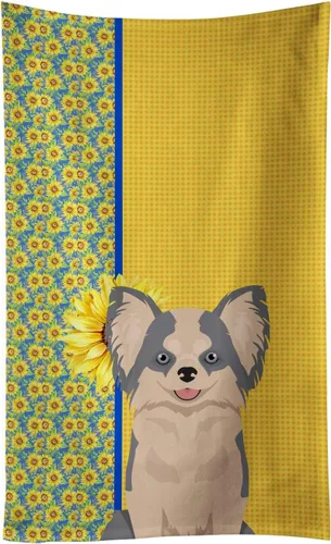 Vista 106 de Caroline's Treasures WDK5313KTWL - Toalla de cocina con diseño de girasoles de verano, color negro y tostado, Airedale Terrier, toalla de mano