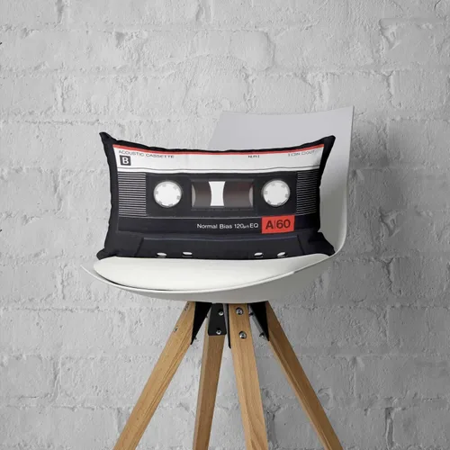 Vista 3 de Almohada con cinta de casete, fundas de almohada para geeks de 12 x 20 pulgadas, solo funda