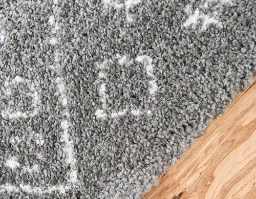Vista 6 de Unique Loom Rabat Shag Collection - Alfombra moderna de felpa y diseño de nómada, de inspiración tribal marroquí y tribal