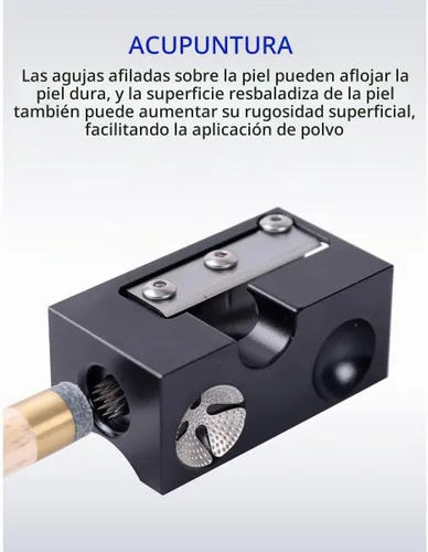 Vista 5 de Scott Edward Moldeador de punta de taco de piscina de aluminio 8 en 1, herramienta de accesorios para tacos de billar, herramienta de reparación