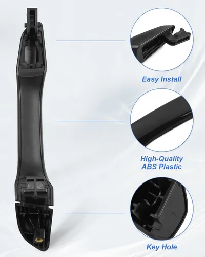 Vista 3 de Manija de puerta exterior Compatible con Hyundai Elantra 2017 2018 2019 2020 2021 2022 Lado izquierdo trasero Negro
