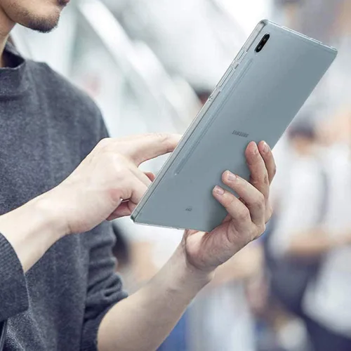 Vista 3 de Funda compatible con Galaxy Tab S9 Ultra/Tab S10 Ultra SM-X910, ultra delgada, suave, transparente mate TPU transparente funda trasera compatible