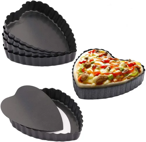 Vista 8 de Gutsdoor Molde para tartas de queso de 5 pulgadas con parte inferior extraíble, moldes para tartas de quiche, antiadherentes, redondas